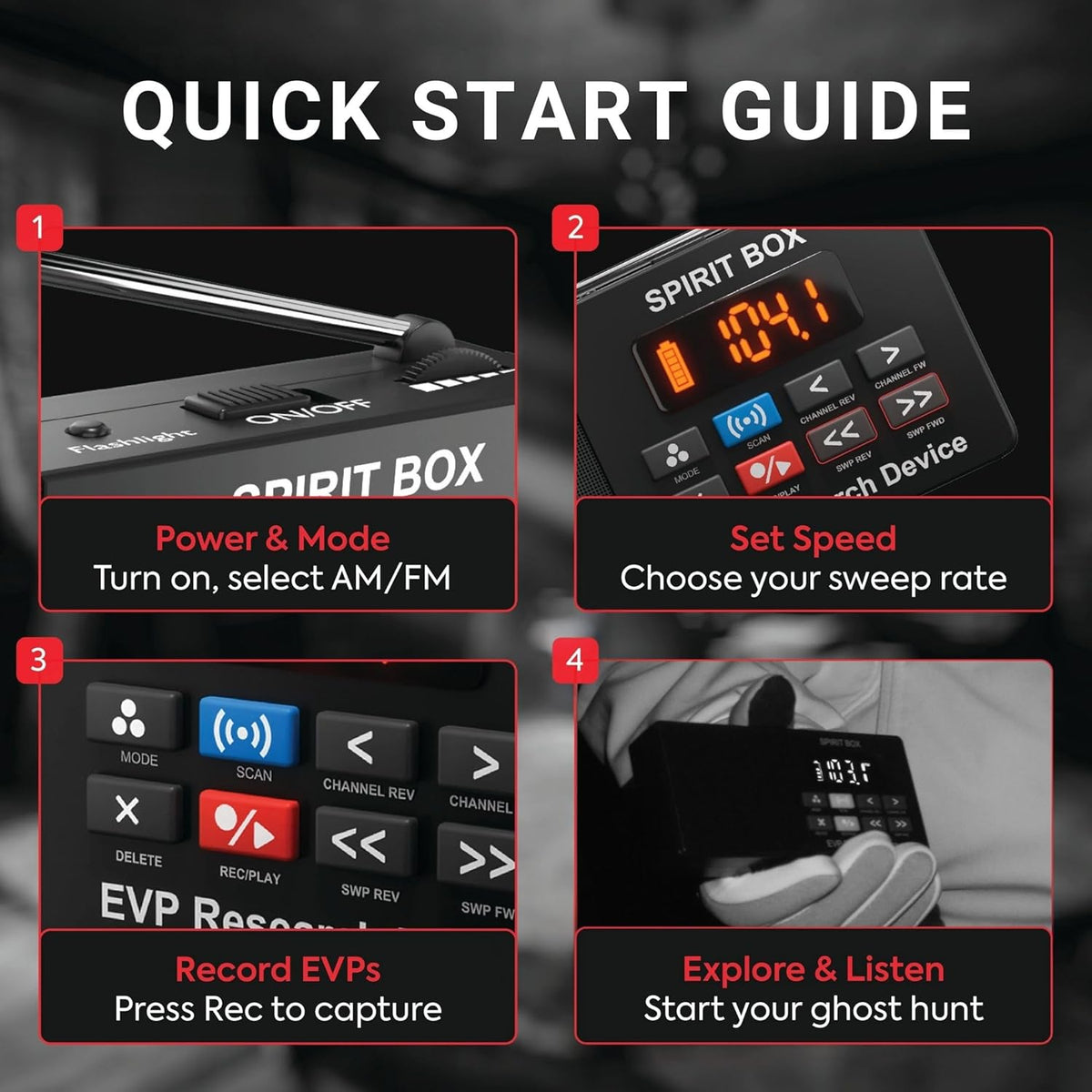 PARANORMIC Spirit Box —  Handheld EVP Ghost Hunting Kit (with 32GB SD Card)